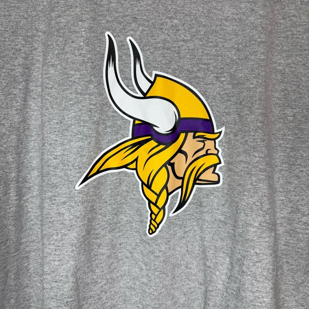 NWT NFL Team Apparel Minnesota Vikings Gray Graphic Tee – Size XL - Picture 2 of 5